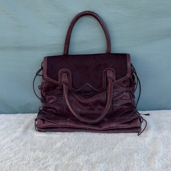 EUC Pour La Victoire Purple Satchel with Structured Design - Picture 1 of 8